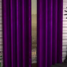 BELLA TRUE Purple 4 Pcs Window Curtains-image-64