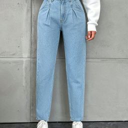 HIGH BUY Women Loose High-Rise Low Distress Jeans-image-30