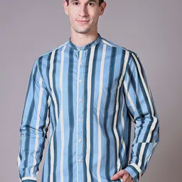 V-Mart Men Opaque Striped Casual Shirt-image-61