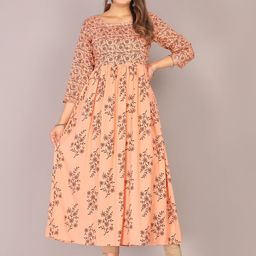 PRIYAGANI GARMENTS Floral Printed Round Neck Anarkali Kurta-image-23