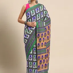 BUTA BUTI Floral Pure Cotton Saree-picture-55