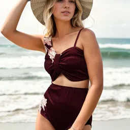 Athena Unapologetic One Shoulder Neck Floral Printed Swim set-picture-23