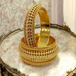 AccessHer Set of 2 Gold-Plated Bangles-image-99