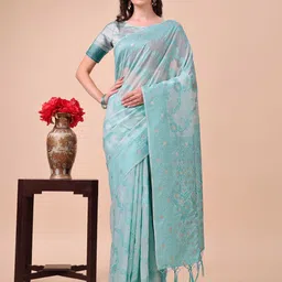DIVASTRI Ethnic Motifs Woven Design Zari Saree-image-74