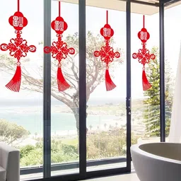 INDIAN ROYALS Red Dream Cather Design Printed Self-Adhesive & Durable Wall Sticker-image-17