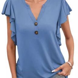 StyleCast Women V-neck Flutter Sleeves Top-picture-15
