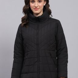 Monte Carlo Women Mock Collar Solid Casual Padded Jacket-image-68