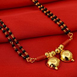 MEMOIR Gold-Plated Artificial Beads Mangalsutra-image-26