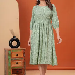 BAESD Print A-Line Midi Dress-picture-10