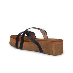 Shezone Open Toe Wedge Heel Sandals with Buckles image 3