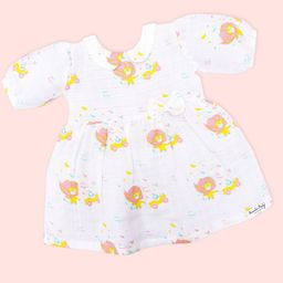 Honcho Baby Conversational Printed Organic Cotton Fit & Flare Knee Length Dress-picture-45