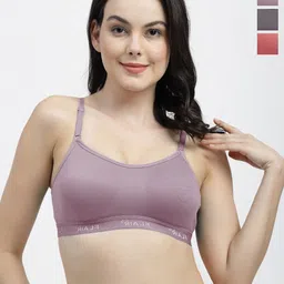 SHYAM SONS FLAIR Brezza Women Pack Of 3 Full Coverage Non Padded Non-Wired Workout Bra-picture-18