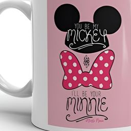 Mr UVD White & Pink Cartoon Characters Printed Ceramic Matte Mug-350 ml-picture-4