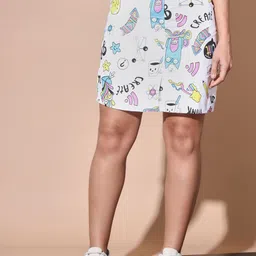 DIMPY GARMENTS Printed A-Line Mini Slit Skirts-picture-13