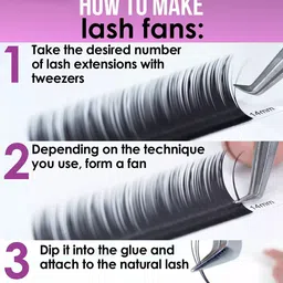STACY LASH 20-Rows Individual False Eyelash Extensions - Curl C image 4
