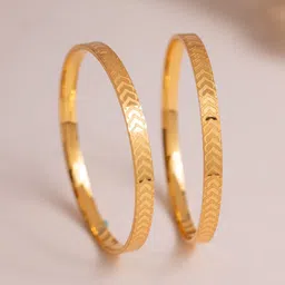 Voylla Set Of 2 Gold Elegance Meher Bangles-0