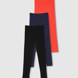 max Girls Pack Of 3 Mid-Rise Ankle-Length Leggings-image-14