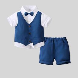 LULU & SKY Boys Shirt & Shorts Clothing Set-image-82