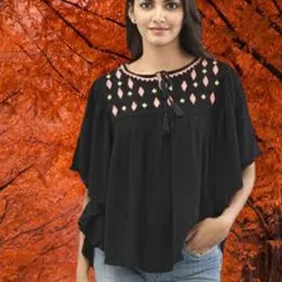 OOTPTAANG Women Ethnic Motifs Embroidered Kaftan Top-image-67
