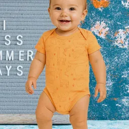 FASHION GRAB Infants Printed Pure Cotton Round Neck Bodysuits-image-31