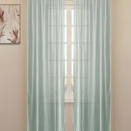 HOMEMONDE Grey Set of 2 Sheer Door Curtain-26