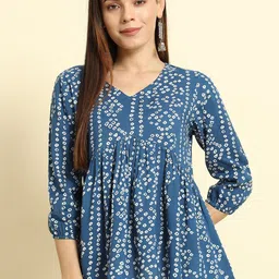 Sa Rasa Bhandani Printed Peplum Top-image-57