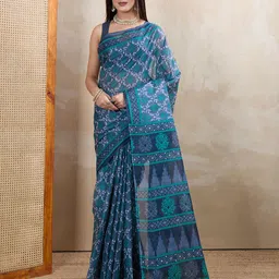 SHANVIKA Floral Pure Cotton Saree-image-71