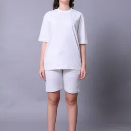 Lazy Lush Round Neck T-Shirt With Shorts Co-Ords-55