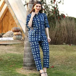 DECKEDUP Printed Pure Cotton Shirt And Trousers-17