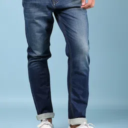 V-Mart Men Tapered Fit Mid Rise Clean Look Light Fade Jeans-picture-18