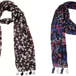 Printed Chiffon Women Multicolor Scarf, Stole, Fancy Scarf-image-74