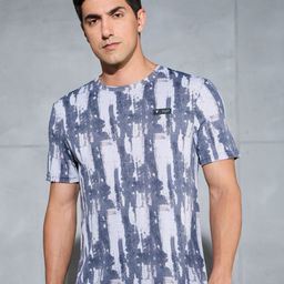Technosport Men Printed Antimicrobial Slim Fit T-shirt-image-3