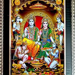 SUNINOW Gold & Red Religious Wooden Wall Art-22