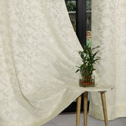 Myntra Elegant Homes Off White 2 Pieces Printed Room Darkening Long Door Curtains-image-12
