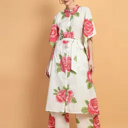 SEEDS OF FUSION Floral Print A-Line Maxi Dress-image-48