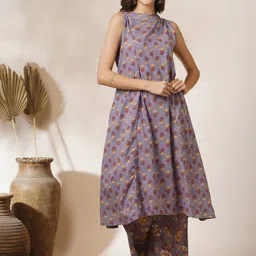 FASHOR Printed Tunic With Palazzo Co-Ords-picture-13