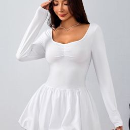 bebe Women 1 Solid Fit & Flare Mini Dress-image-71