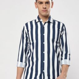 YOUTH FIRST Men Premium Opaque Striped Casual Shirt-image-50