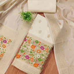 KALINI Ethnic Motifs Woven Design Unstitched Dress Material-image-36
