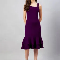 Metronaut Applique Bodycon Midi Dress-picture-35