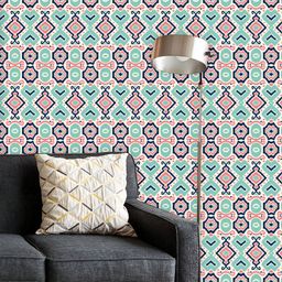 ArtzFolio Printed UV-Resistant Anti-Bacterial Ikat Geometric Folklore Peel & Stick Wallpaper-image-56