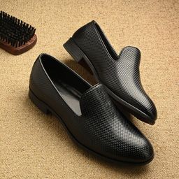 San Frissco Men Textured Slip-Ons Formal Shoes-image-70