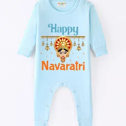 BLUSHES Infants Happy Navaratri Printed Pure Cotton Romper-picture-26