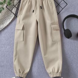 YK X Trampoline Kids Cotton Mid-Rise Cargo Joggers-picture-32