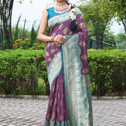 GARIYA Woven Design Zari Kanjeevaram Saree-image-90