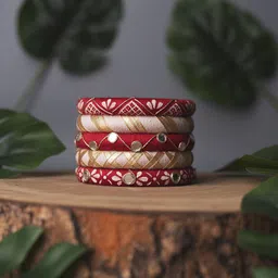Taasha Craft Set Of 5 Threads Bangles-13
