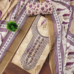 MANVAA Embroidered Pure Cotton Unstitched Dress Material-image-83