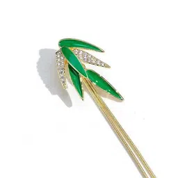 VAGHBHATT Leaf Shaped Drop Earrings image 3