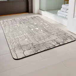 IVAZA Charcoal Grey Anti Slip 550 gsm Bath Rugs-15