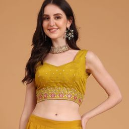 Kinjo Floral Embroidered Blouson Crop Top-image-82